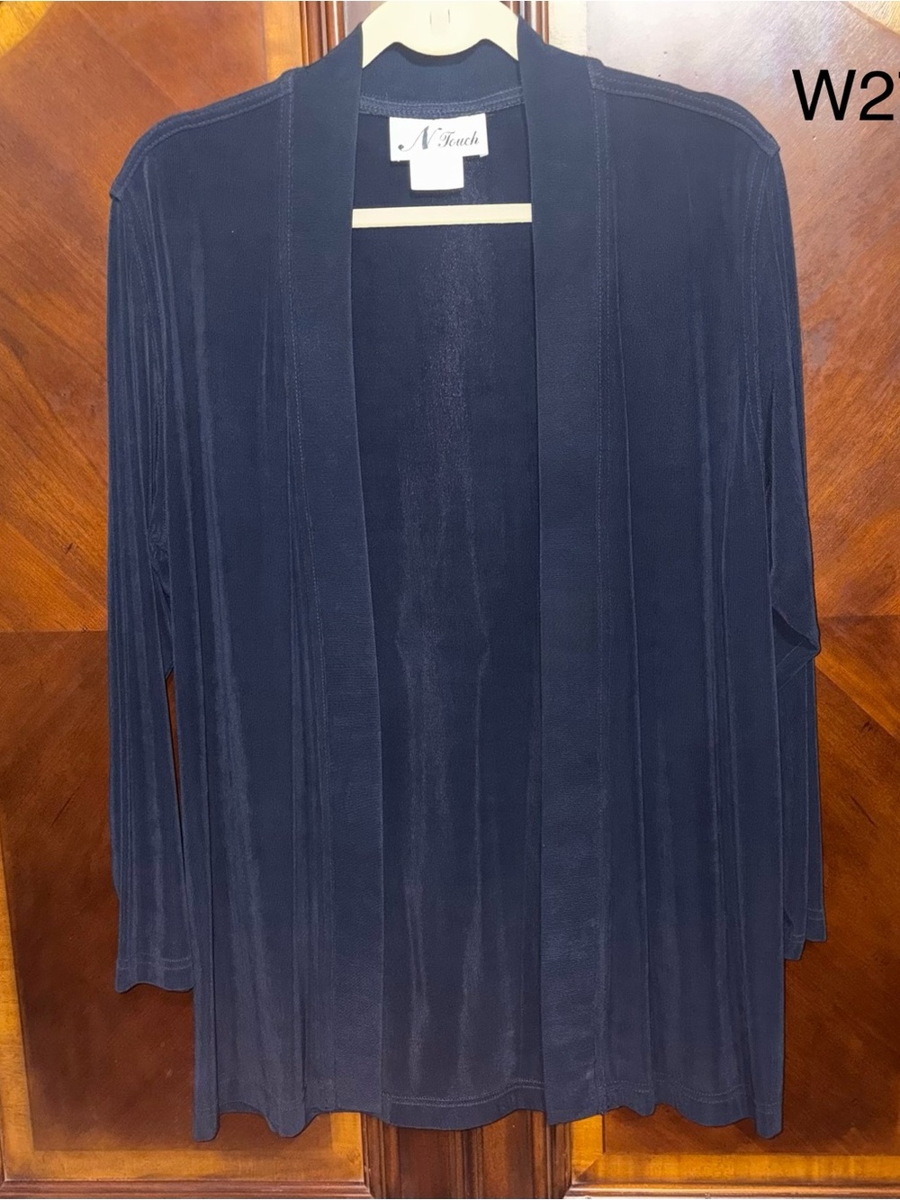 Women's Long Open-Front black Cardigan